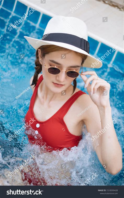 Sexy Girl On Red Bikini Wearing Stock Photo 1518399428 Shutterstock