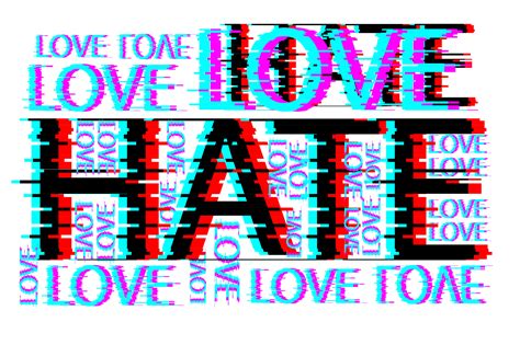 Glitch Effect - Hate and Love SVG Graphic by Arief Sapta Adjie