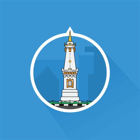 Illustration Of Tugu Jogja In Flat Design 21938238 Vector Art At Vecteezy