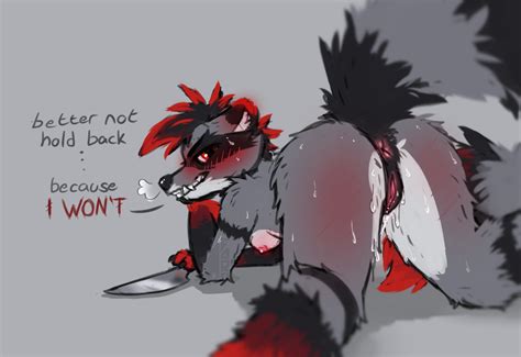 Rule All Fours Anthro Anus Ass Bared Teeth Black Body Black Fur Blush Bodily Fluids Breasts