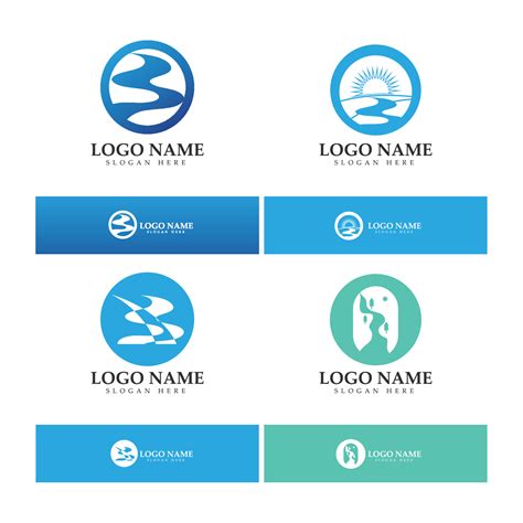 River Logo vector icon illustration design template 9748912 Vector Art ...