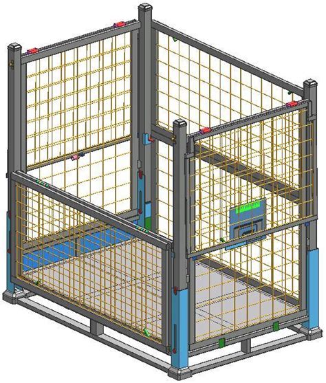 Hot Sale Box Stackable Stillage Pallet Cage Wire Mesh Pallet