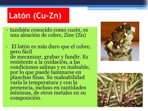 Aleaciones De Cobre Aluminio Antimonio Etc Pptx Descarga Gratuita