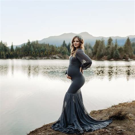 Maternity Gown For Photo Shoots Mermaid Style Maternity Etsy