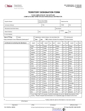 Fillable Online TERRITORY DESIGNATION FORM Justia Fax Email Print