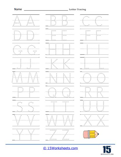 Letter Tracing Worksheets 15