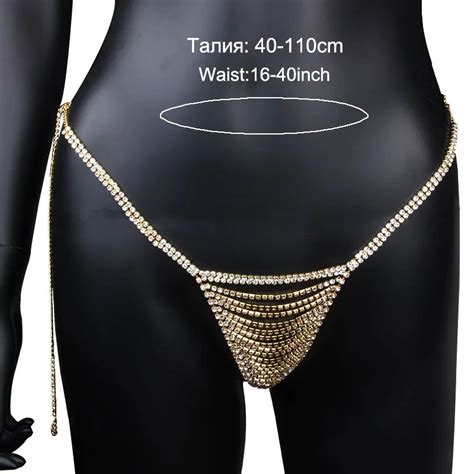 Trendy Sexy Fashion Shiny Crystal Jewelry Bikini Rhinestone Underwear Body Chain For Women Beach