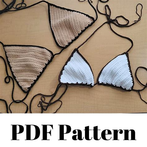 Crochet Bikini Top Pattern Crochet Bikini Pattern Easy Etsy