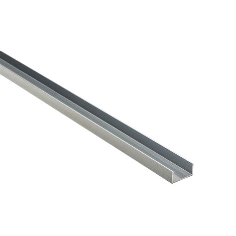 Profilé U aluminium anodisé argent mat STANDERS H 10 x l 20 x Ep 1 mm