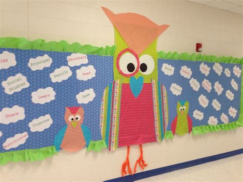 Owl Bulletin Board Owl Theme Classroom Owl Bulletin Boards Owl Classroom