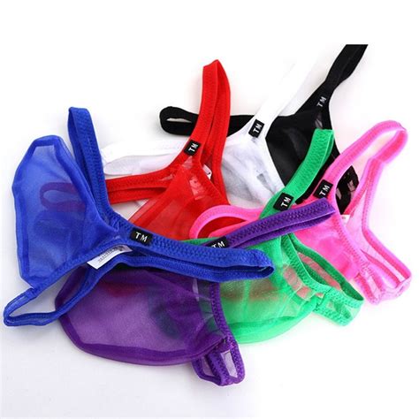 Fstyle Lingerie Masculina Sexy Malha Elefante Nariz Bolsa Cuecas Tanga Calcinha Shopee Brasil