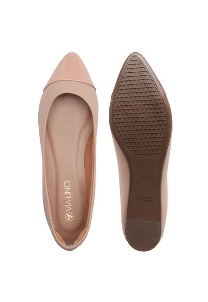 Sapatilha Via Uno Verniz Nude Compre Agora Dafiti Brasil