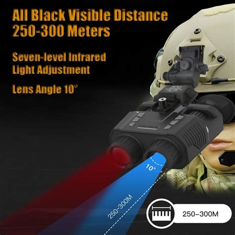 Gvda Helmet D Night Vision Goggle Ir P Hd Infrared Nv Binocular Naked Eye D Helmet