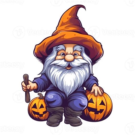 Cute Gnome Halloween Clipart Illustration Ai Generative 28889395 Png