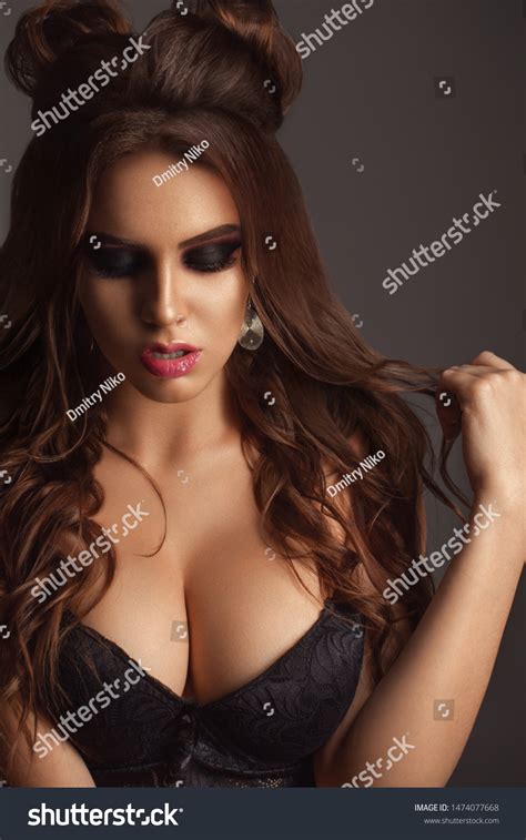 Vertical Portrait Sexy Female Brunette Model Stock Photo 1474077668 Shutterstock