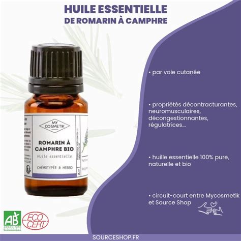 Huile Essentielle De Romarin Camphre Bio Mycosmetik