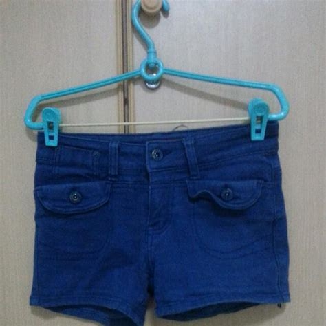 Dark Blue Shorts Womens Fashion Bottoms Shorts On Carousell