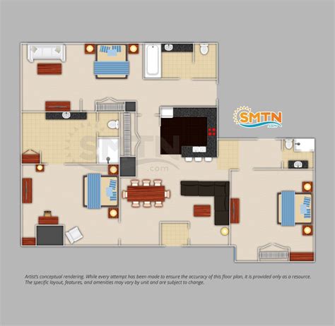 Elara Las Vegas 2 Bedroom Suite Floor Plan | www.resnooze.com