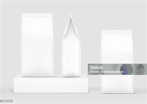 hyper realistic packaging bag mockup front side   views stock