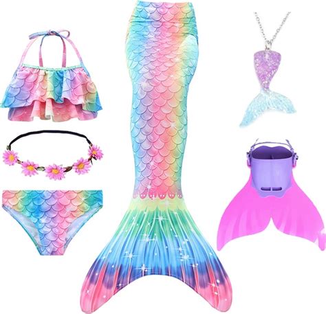 Zeemeerminstaart Inclusief Bikini Monofin En Sieraden Maat Veilig Zwemmen De Bol