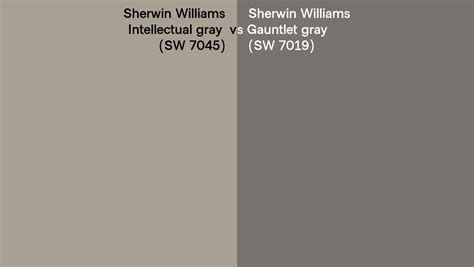 Sherwin Williams Intellectual Gray Vs Gauntlet Gray Side By Side Comparison