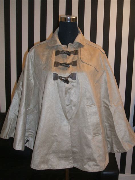 Primark Size Uk 8 Beige Faux Suede Cape Jacket Coat Mac Fully Lined