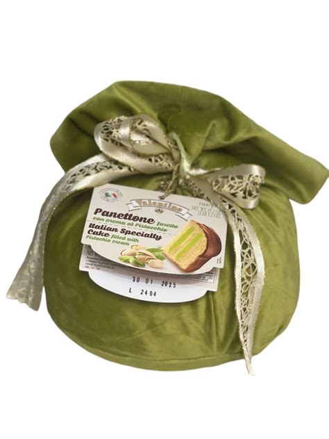 Кекс (Кулич) Panettone VALENTINO, с фисташковым кремом, бархат, 1000 гр ...
