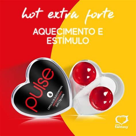 PULSE CÁPSULAS DE ÓLEO CORPORAL HOT EXTRA FORTE UNI SEXY FANTASY SÃO LÉO PRODUTOS ERÓTICOS