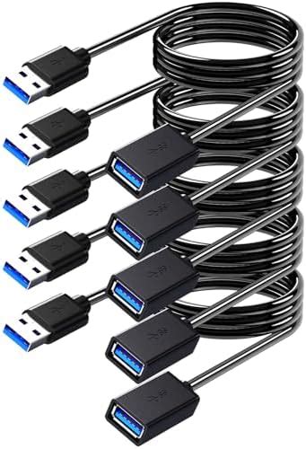 5Pack USB Extender Cable Tunghey USB 3 0 Extension Cable Male To