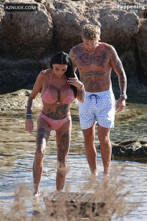 Katie Price Sexy Seen With Jj Slater Showing Off Her Busty Bikini Body At A Beach In Cyprus Aznude