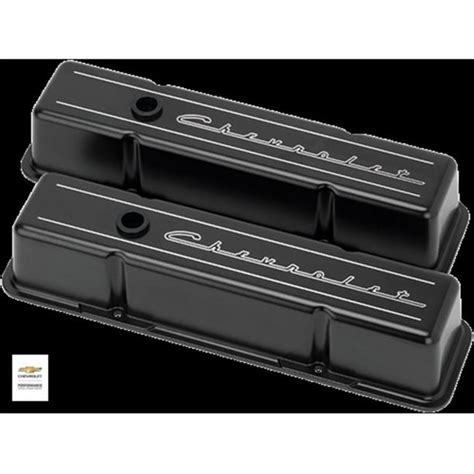 Billet Specialties Blk95223 Small Block Chevy Tall Valve Cover With Chevrolet Script Black