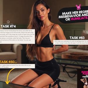 Tasks For A Submissive Woman Bdsm Sex Activities Printable Sub Bondage Ideas Humiliation