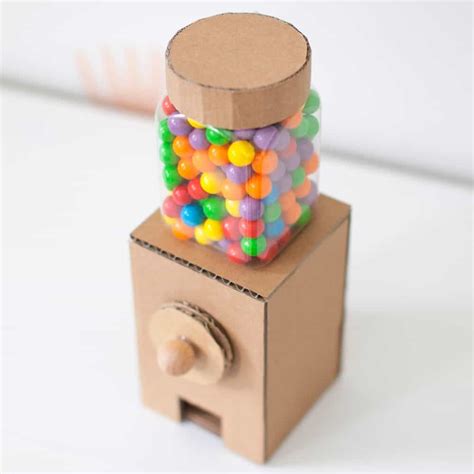 Diy Cardboard Gumball Machine Hello Wonderful Cardboard Crafts Kids