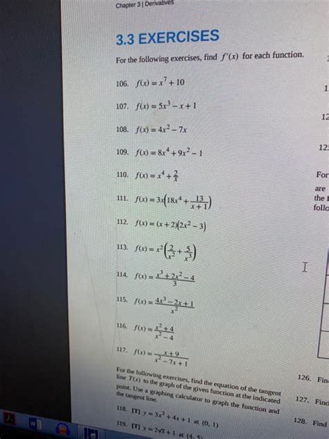 Solved Chapter 3 Derivatives 3 3 Exercises For The