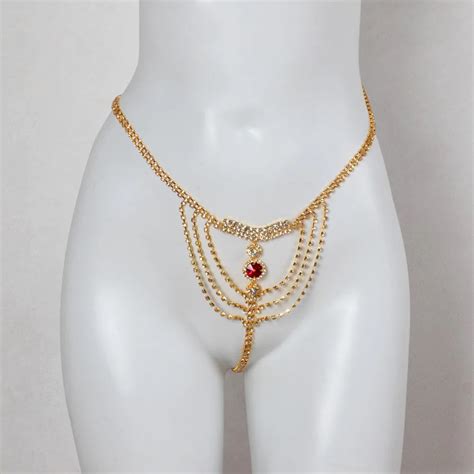 Full Of Stylish Sexy Thong Bikini Body Chain For Women Shiny Crystal Night Club Queen Thong