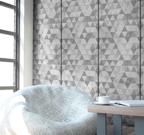 Tapet Texturat Triunghiuri Din Beton Tenstickers