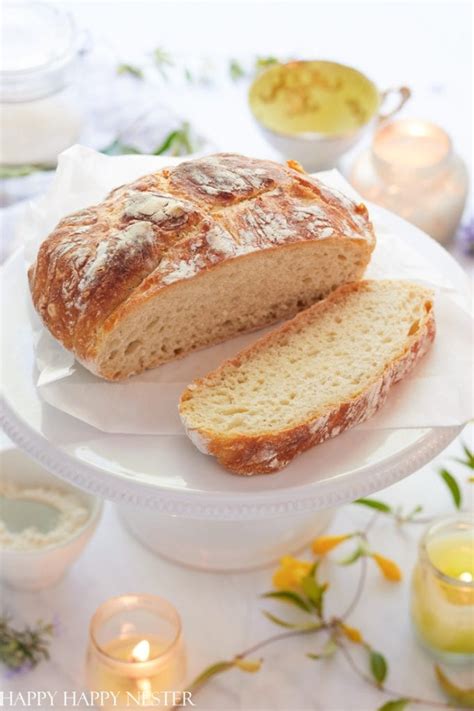 New York Times No Knead Bread Recipe Happy Happy Nester