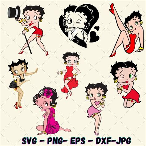 Betty Boop Svg Bundle Svg Files Bundle Layered Svg Instant Etsy