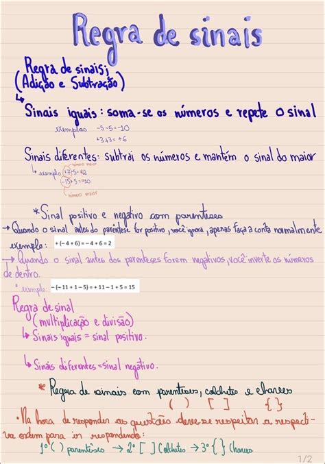 Mapas Mentais Sobre Regra De Sinais Study Maps Habitatcorpus Org