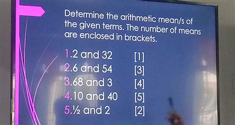 Determine The Arithmetic Mean S Of The Given Studyx