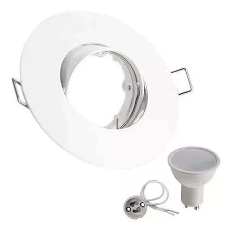 Spot Embutir Movil Circular Aluminio Blanco Mm Dicro