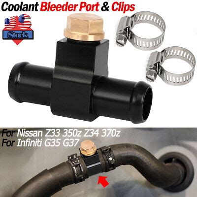 Heater Hose Connector Coolant Bleeder Port For Nissan Z Z Z Z