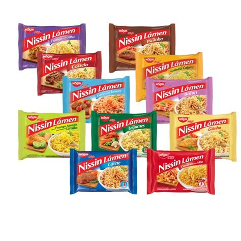 Macarrão Instantâneo Miojo Nissin Lámen Sabores 10 Unidades