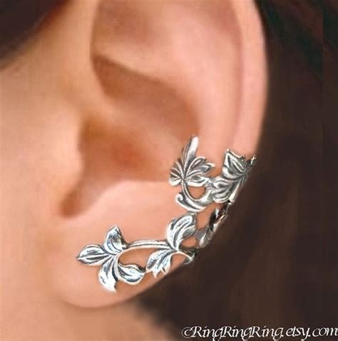 Les Boucles D Oreilles Manchette En Argent D Oreille Non Perc Silver