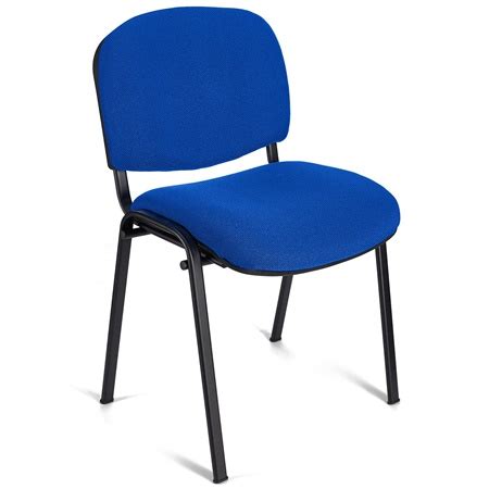 Chaise visiteur MOBY BASE Bleu et Piétement Noir chaisepro fr