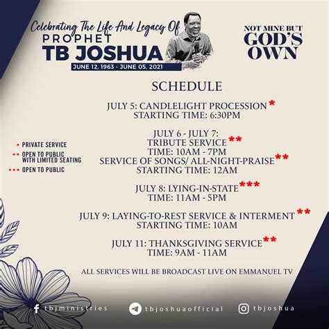 Watch TB Joshua Blog: CELEBRATING THE LIFE AND LEGACY OF GOD’S SERVANT