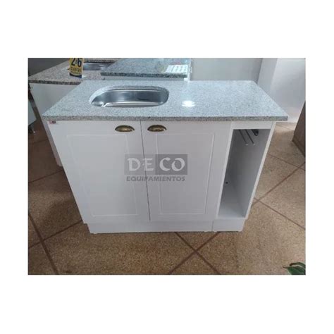 Mueble Cocina Mdf Un Metro X Con Mesada Granito Deco