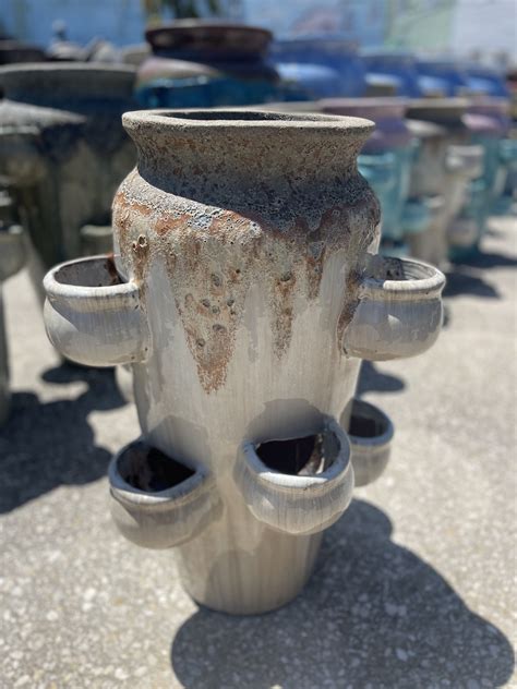 Premium Tall Strawberry Planter Medium Vdb Potteryscapes