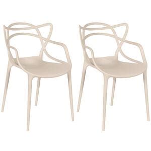 Kit 2 Cadeiras Allegra Nude Leroy Merlin