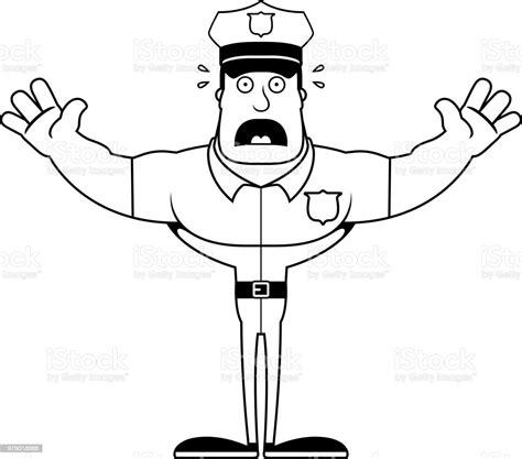 Cartoon Scared Police Officer Stock Illustration Download Image Now Adult Badge Cartoon